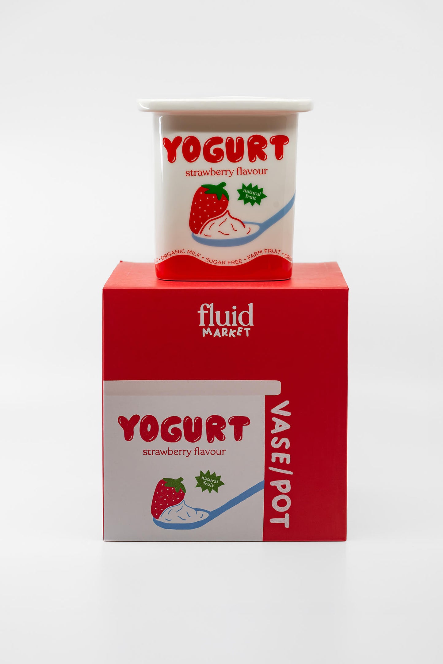 Vase Yaourt Fraise Fluid Market
